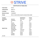 GHK-Cu Certificate of Analysis | Strive Supplements